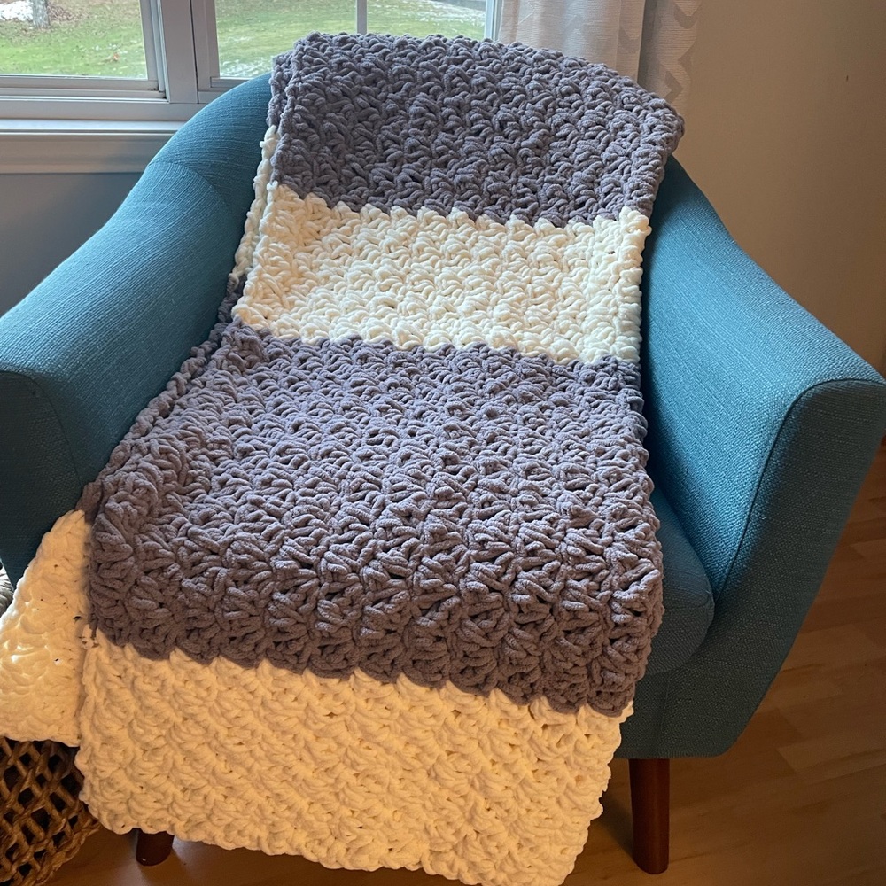 Homemade Crochet Throw Blanket
